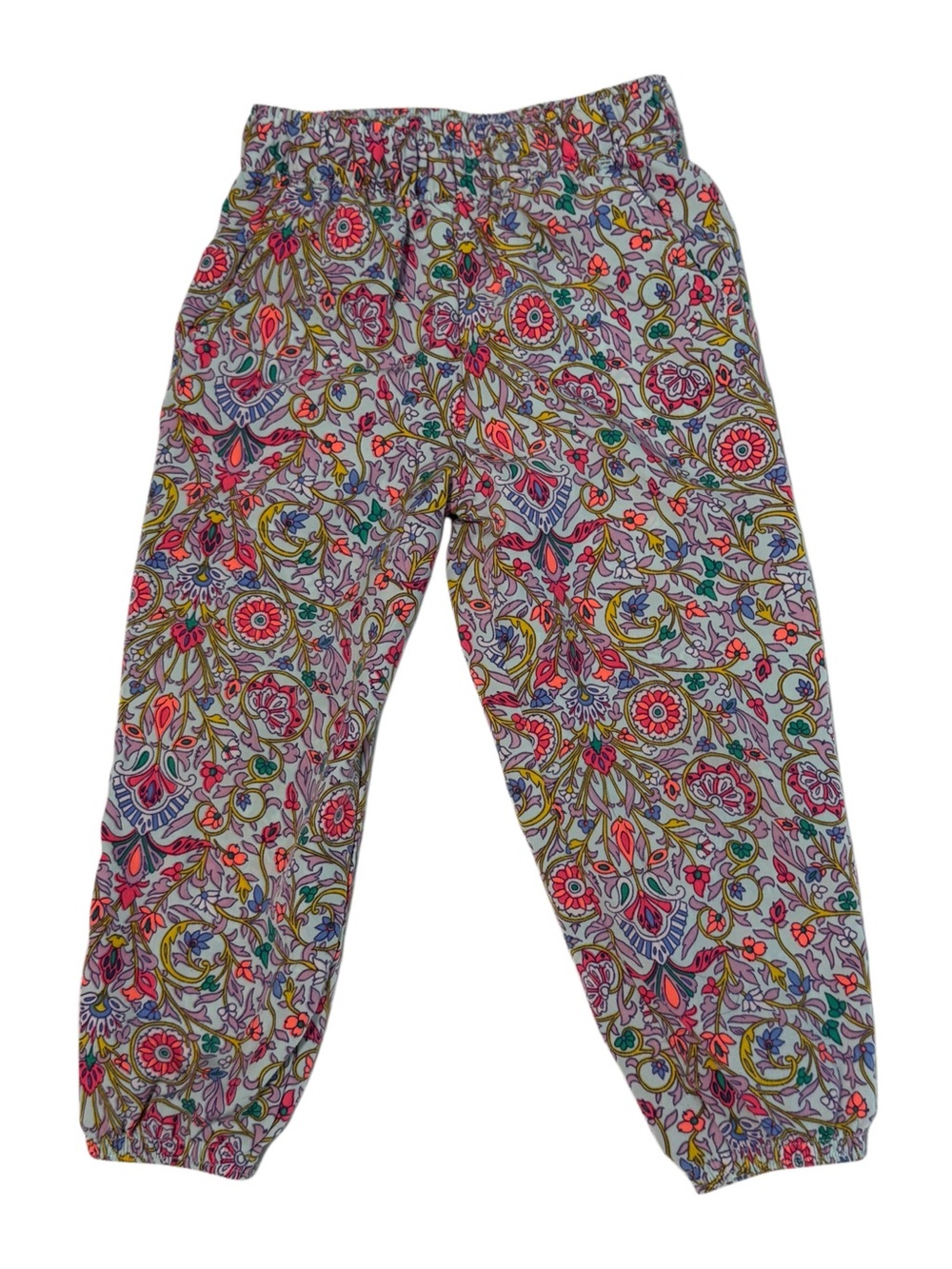 Genuine Kids by Oshkosh Girls Boho Multi Floral Paisley Harem Jogger Pants 2T